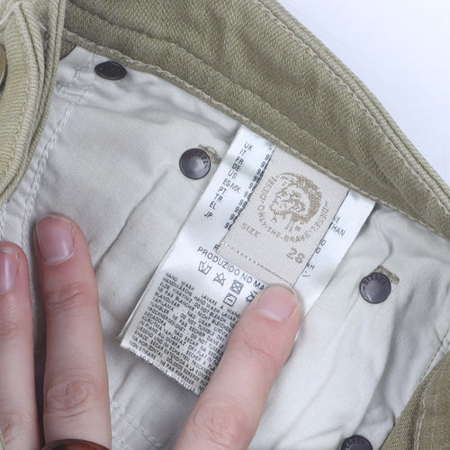 Diesel Womens Beige Straight Jeans Size 12 Regular Fit