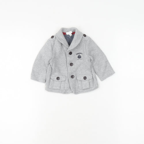 Junior J Grey Unisex Baby Pea Coat 3-6 Months