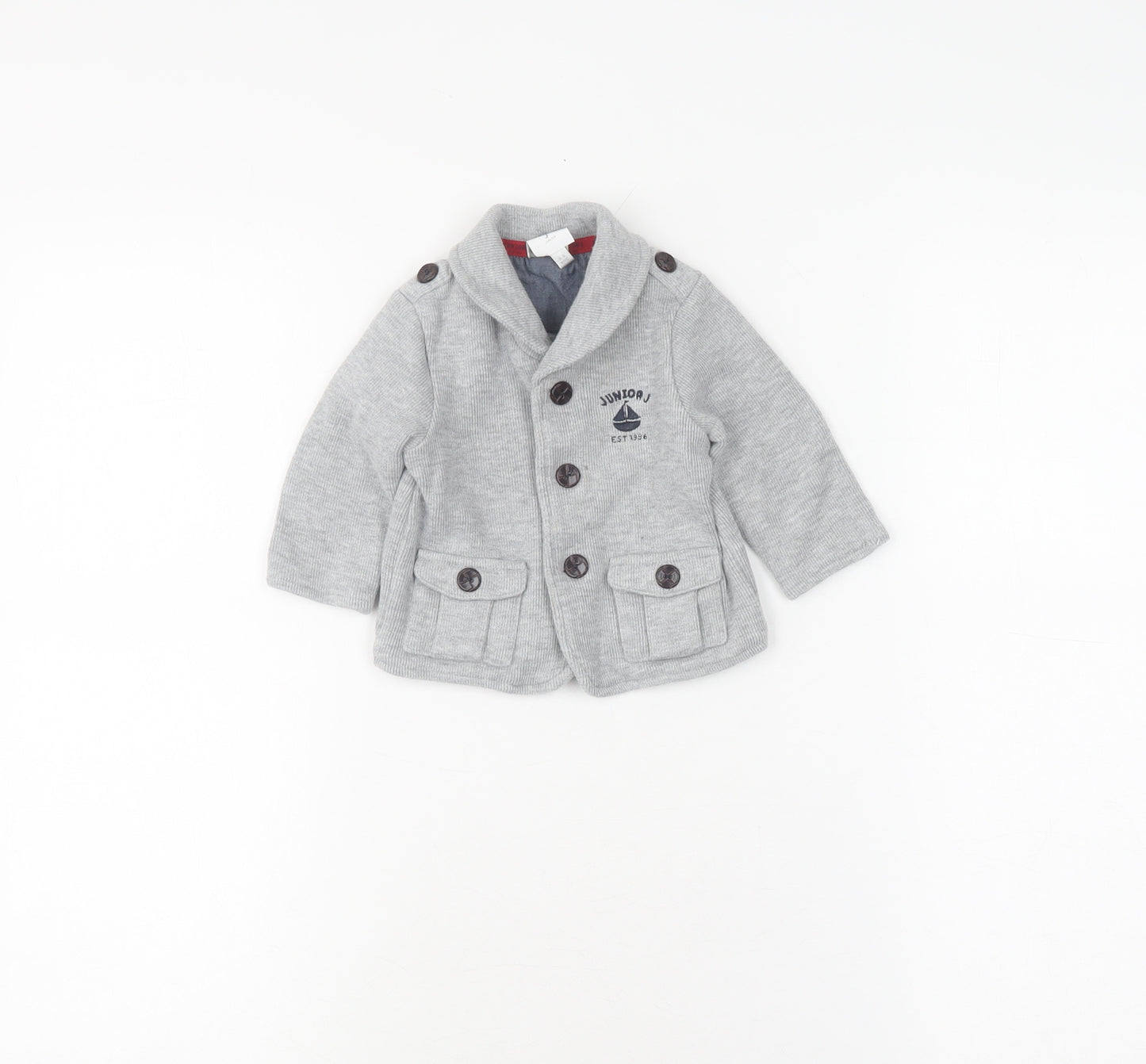 Junior J Grey Unisex Baby Pea Coat 3-6 Months