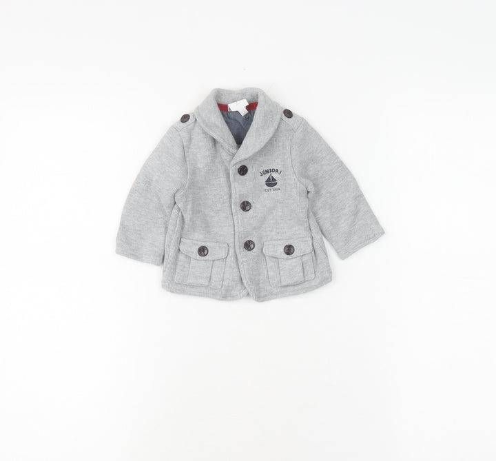 Junior J Grey Unisex Baby Pea Coat 3-6 Months