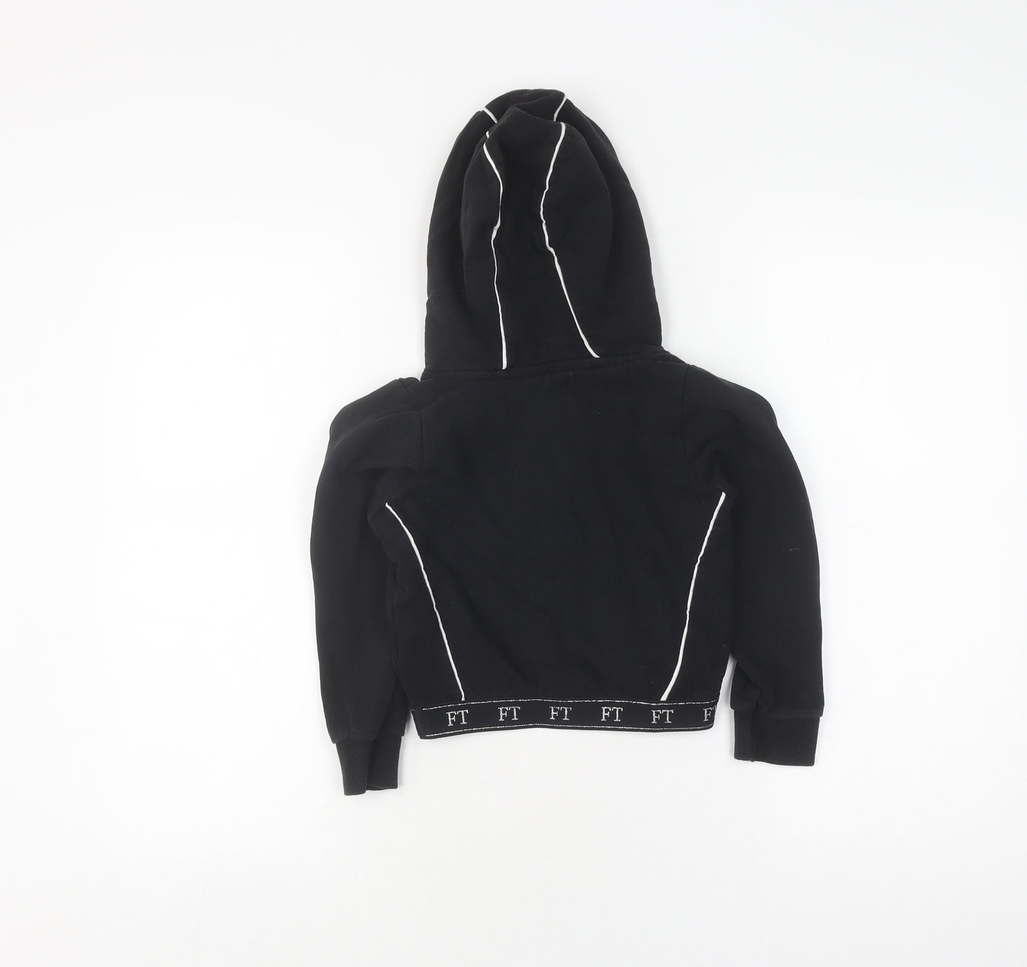 Firetrap Girls Black Pullover Hoodie 6-7 Years Cotton