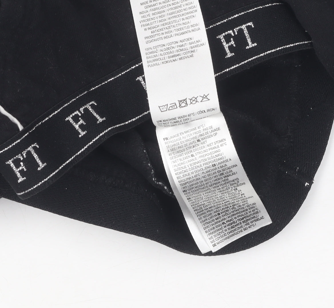 Firetrap Girls Black Pullover Hoodie 6-7 Years Cotton