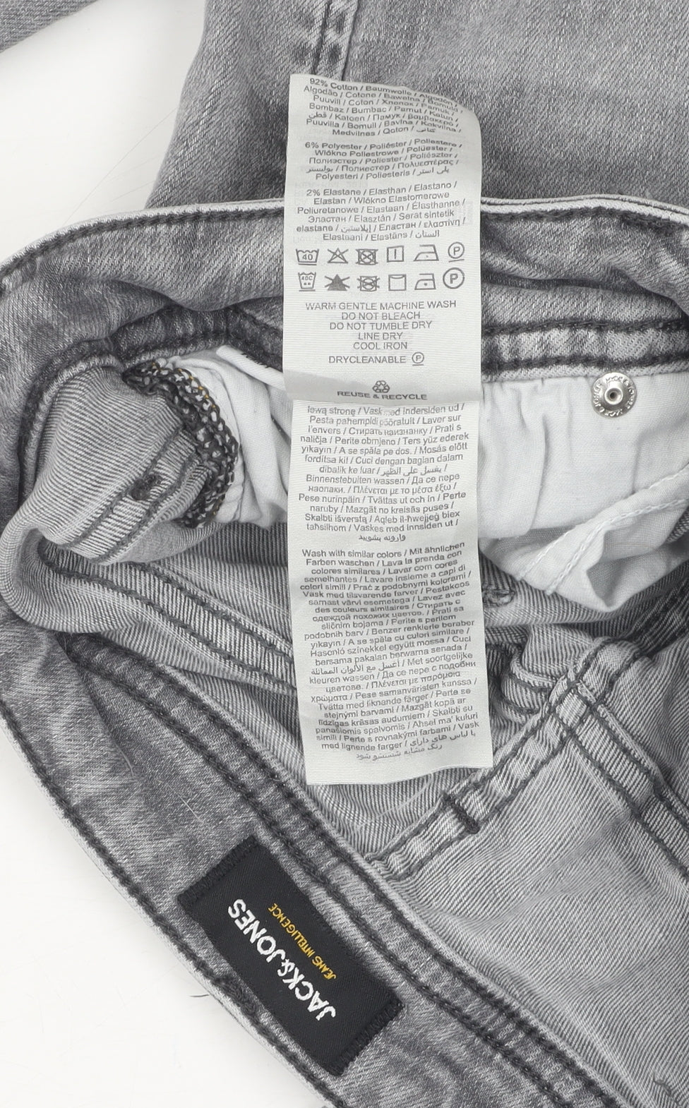 Jack & Jones Men's Grey Skinny Jeans, Size 29 Regular