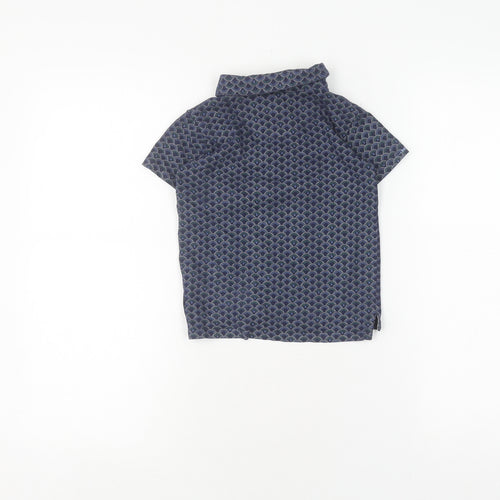 Ted Baker Boys Blue Geometric Polo Shirt, Size 2-3 Years