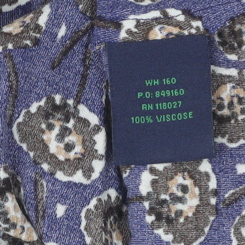 Boden Women's Blue Floral Wrap Dress, Size 12