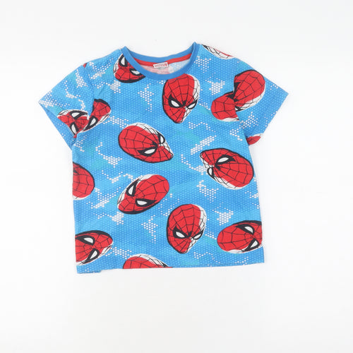 Boys Blue Spider-Man T-Shirt, Size 8, Graphic Print, Short Sleeve