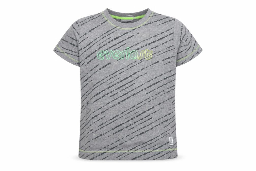 Everlast Grey Unisex Kids T-Shirt, Size 12, Logo Print