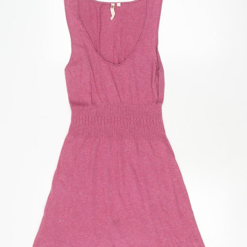 Weird Fish Women's Pink A-Line Knit Dress, Size 12