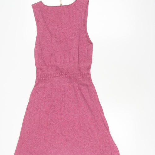 Weird Fish Women's Pink A-Line Knit Dress, Size 12