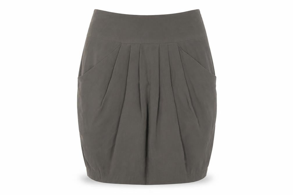 Reiss Women's Grey Pleated Knee Length Skirt Size 8