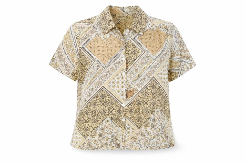 Front view of Eastex Women's Multicoloured, size 16, Button-Up Shirt