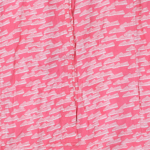 Pink Geometric Sleeveless Shift Dress - Size 10