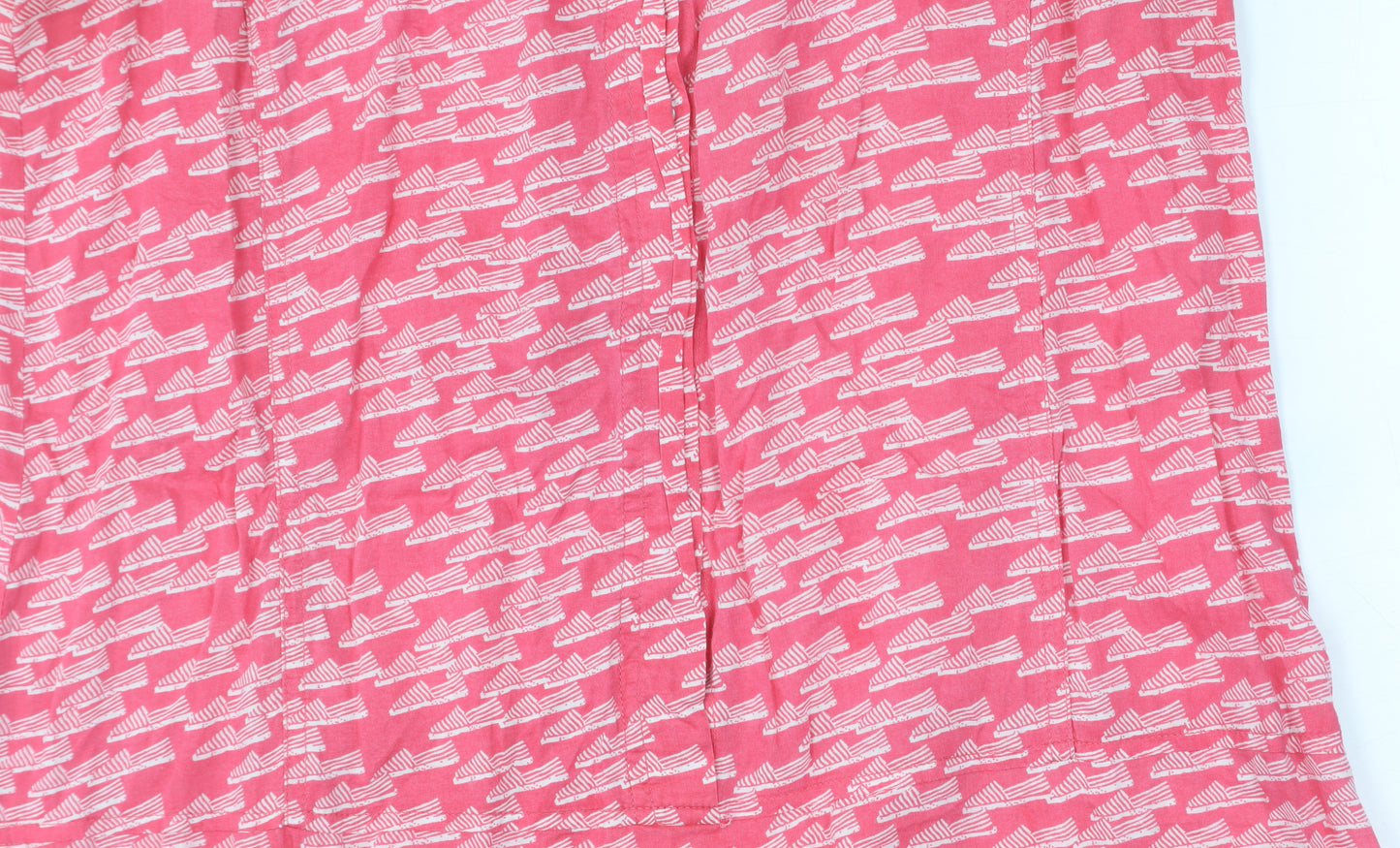 Pink Geometric Sleeveless Shift Dress - Size 10