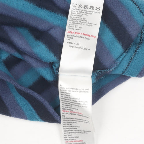 Mountain Warehouse Boys Blue Striped Fleece Sweatshirt 9-10 Years