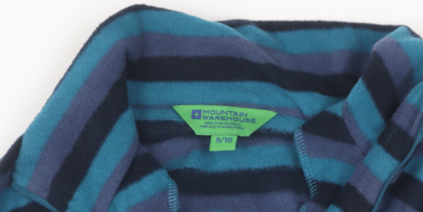 Mountain Warehouse Boys Blue Striped Fleece Sweatshirt 9-10 Years