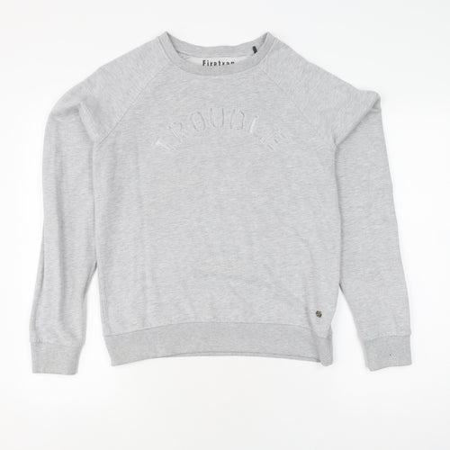 Firetrap Blackseal Grey Pullover Sweatshirt M Unisex
