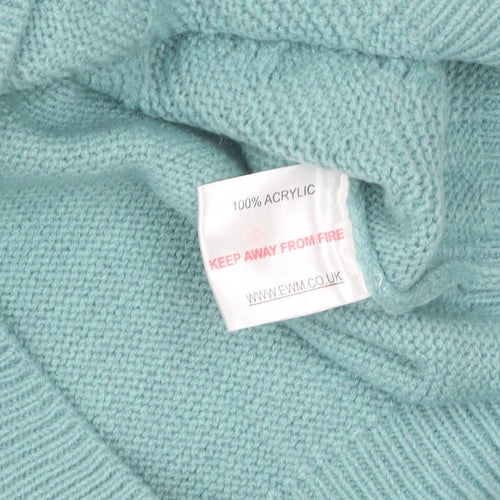 Honor Millburn Women's Green Mock Neck Pullover Jumper Size 10-12