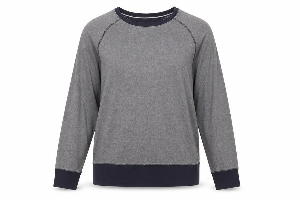 Front view of Banana Republic unisex grey pullover sweatshirt l