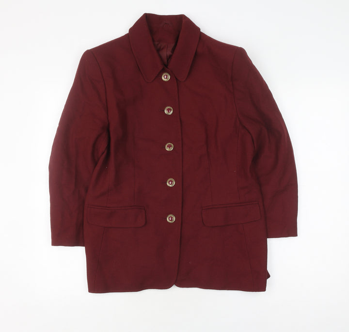 Eastex Women's Red Wool Blazer, Size 12, Vintage Tailored