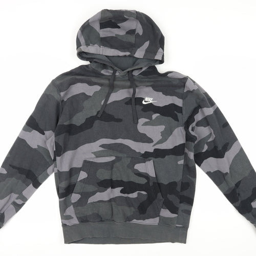 Nike Men's Grey Camouflage Pullover Hoodie M