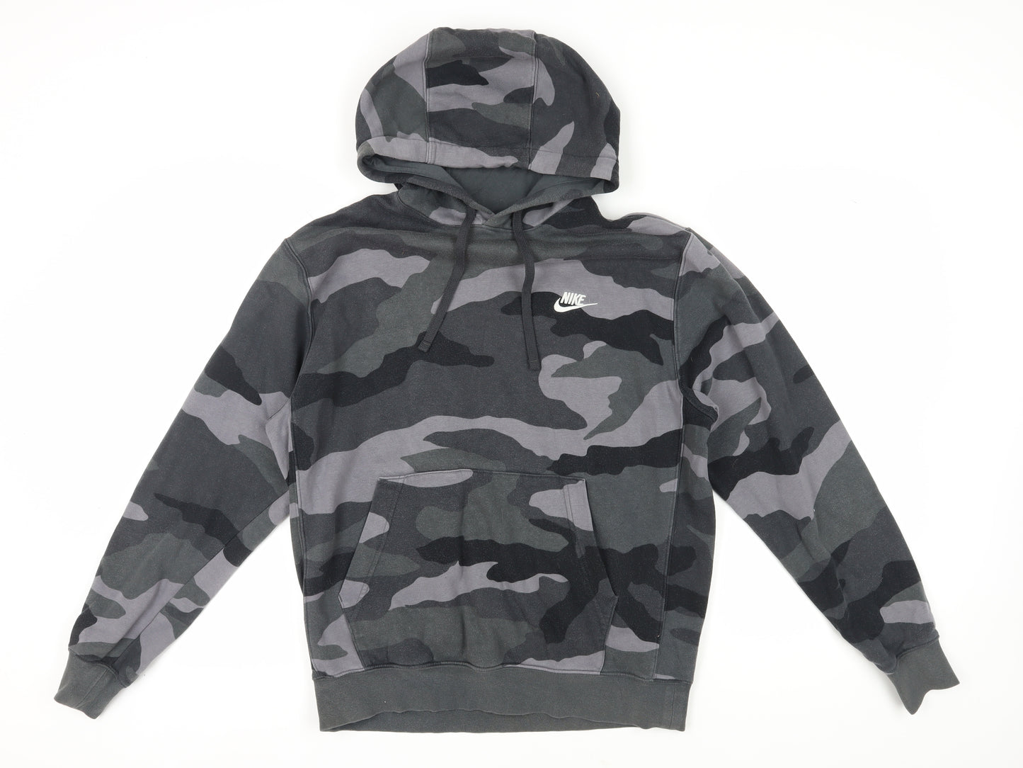 Nike Men's Grey Camouflage Pullover Hoodie M