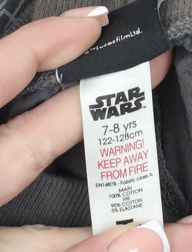 Star Wars Boys Grey Pyjama Pants 7-8 Years Graphic Print