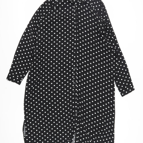 JoJo Maman Bébé Women's Black Polka Dot Shirt Dress Size 10