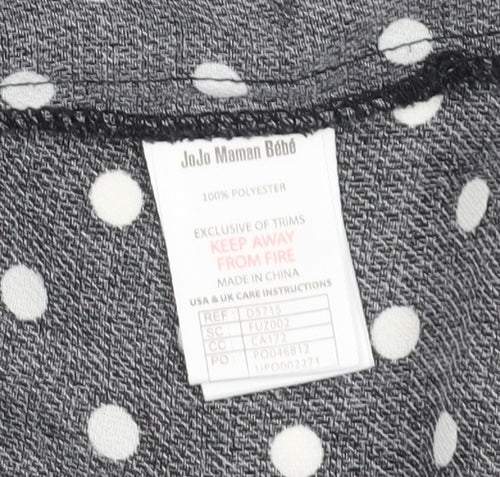 JoJo Maman Bébé Women's Black Polka Dot Shirt Dress Size 10
