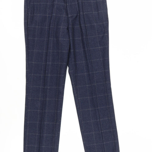 Paisley Boys Blue Check Dress Pants, Size 10 Years