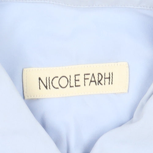 Nicole Farhi Women's Blue Button-Up Shirt UK 12