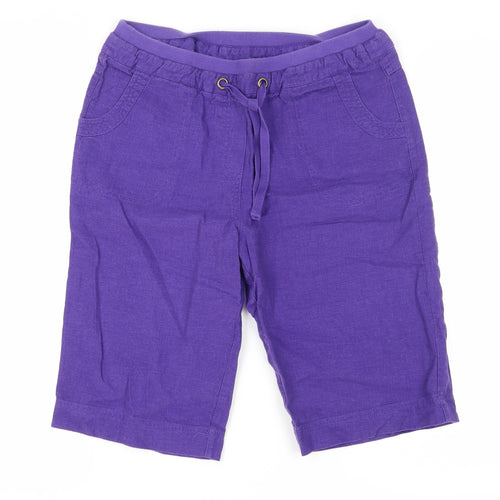 Cotton Traders Women's Purple Bermuda Shorts Size 12 Relaxed