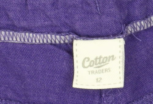 Cotton Traders Women's Purple Bermuda Shorts Size 12 Relaxed