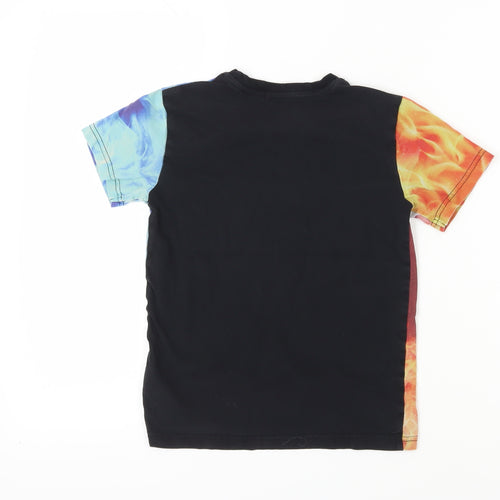 Next Boys Multicoloured Fire and Water Graphic T-Shirt, Size 8