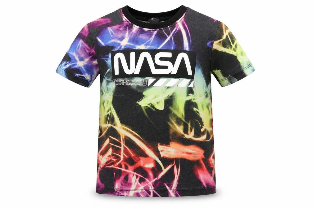Front view of Next boys’ multicoloured nasa graphic cotton t-shirt 8 years