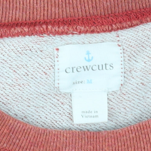 Crewcuts Girls Red Pullover Sweatshirt M Long Sleeve Casual