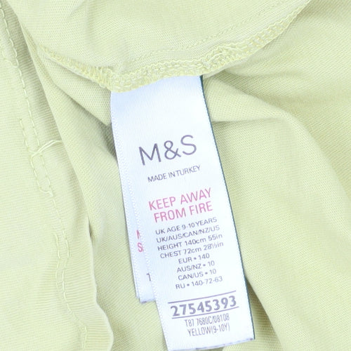 Marks and Spencer Boys Yellow Jurassic World T-Shirt, Size 9-10