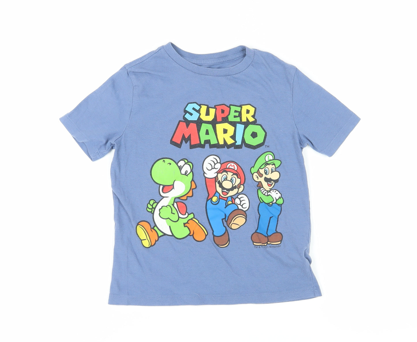 Old Navy Boys Blue Super Mario T-Shirt, Size 8 Years