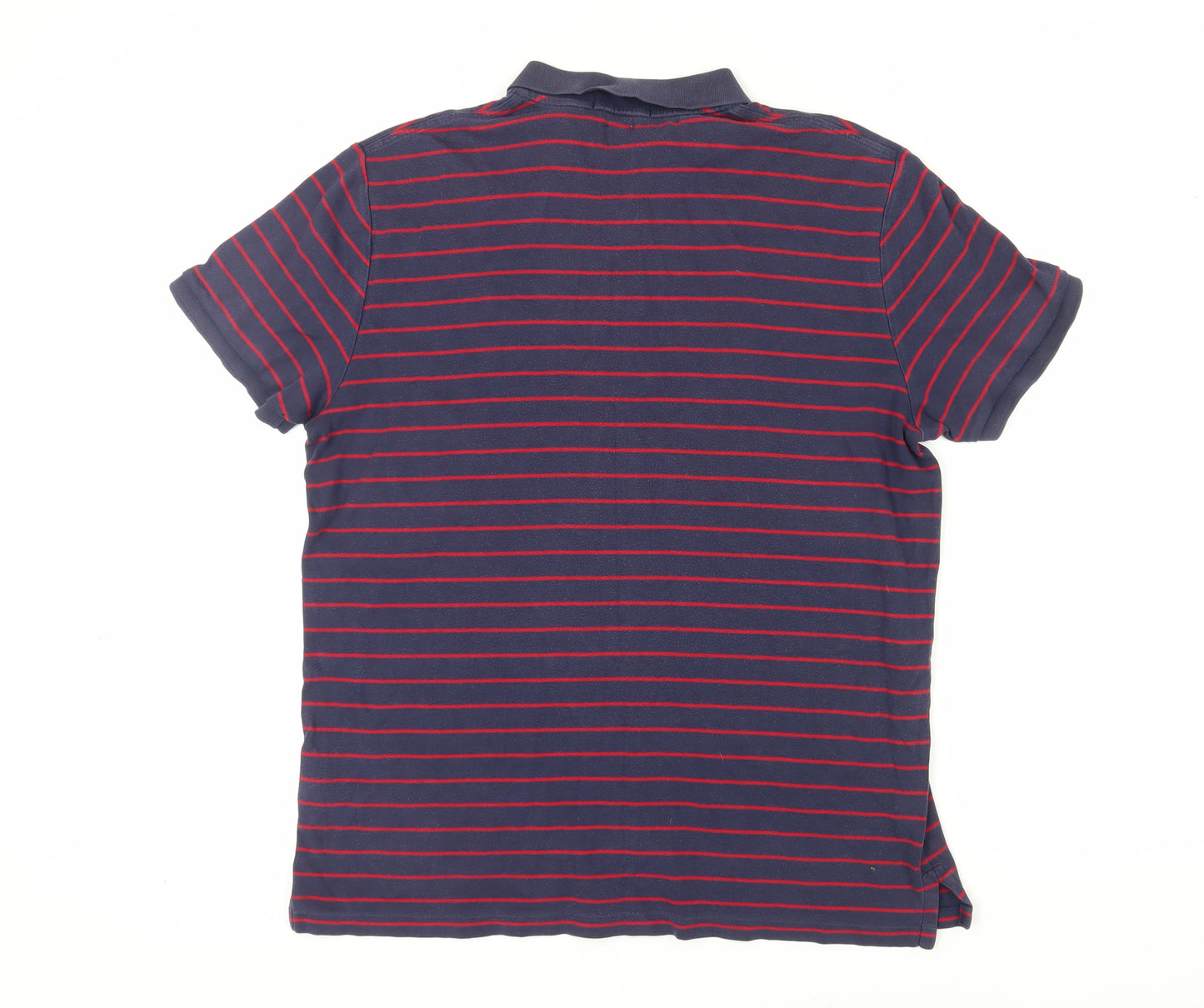 Ralph Lauren Men's Blue Striped Polo Shirt XL