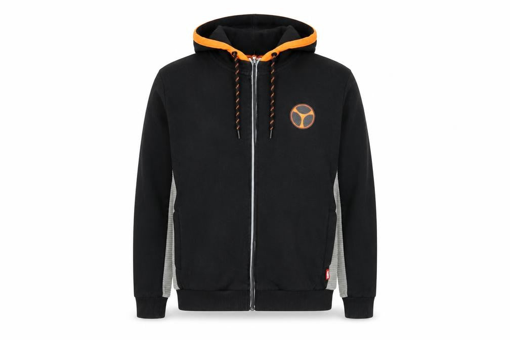 Front view of Marvel Taskmaster Hoodie M Black Full Zip unisex