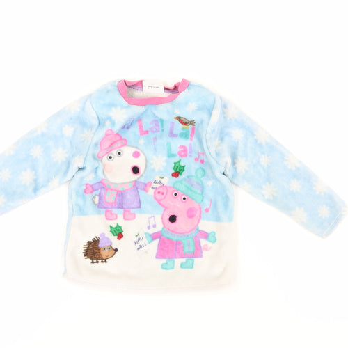 Peppa Pig Unisex Baby Blue Winter Fleece Top 12-24M