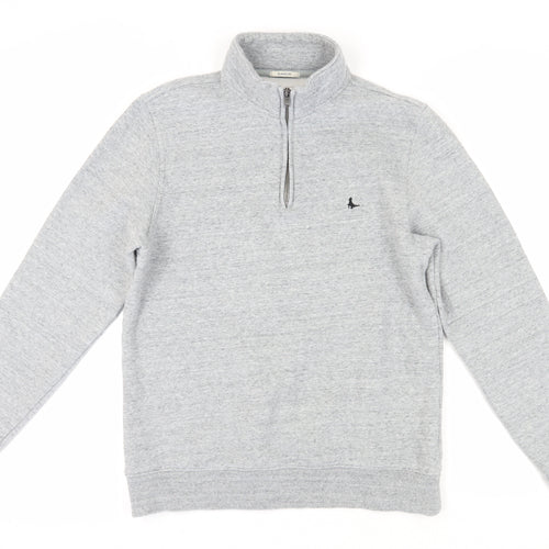 Jack Wills Men's Grey 1/4 Zip Sweatshirt M
