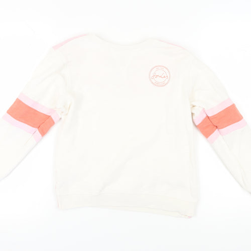 Joules Girls Ivory Pullover Sweatshirt, Size 9 Years