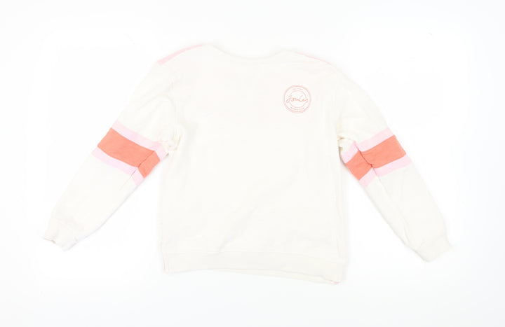 Joules Girls Ivory Pullover Sweatshirt, Size 9 Years