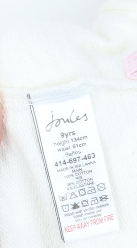 Joules Girls Ivory Pullover Sweatshirt, Size 9 Years