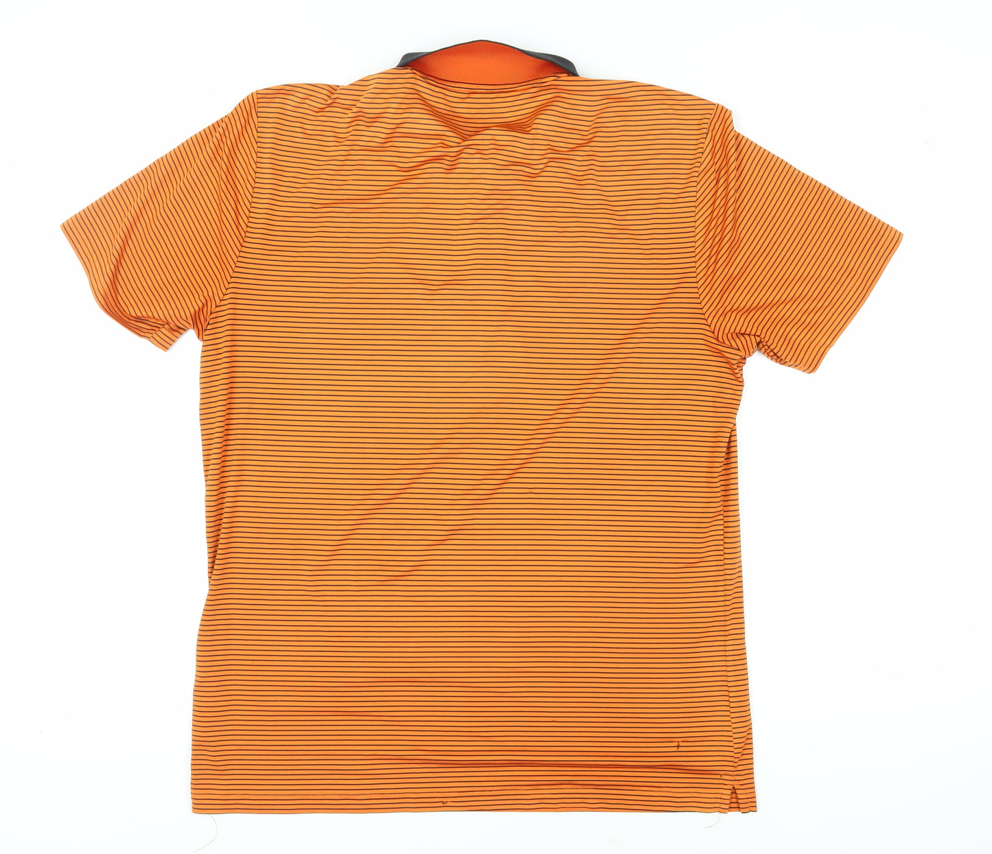 Calvin Klein Men's Orange Striped Polo L
