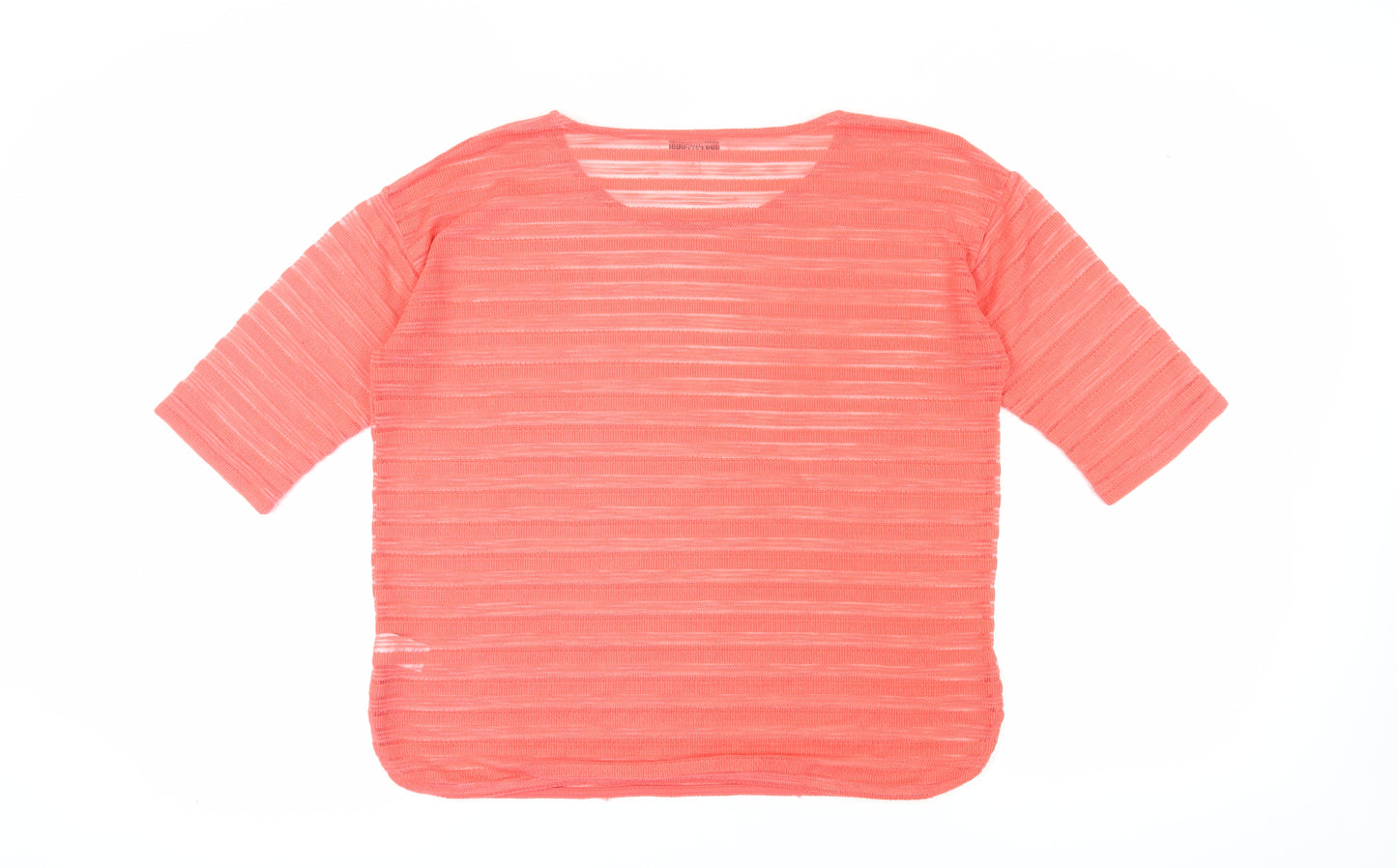 Next Women's Red Striped 3/4 Sleeve Jersey Top