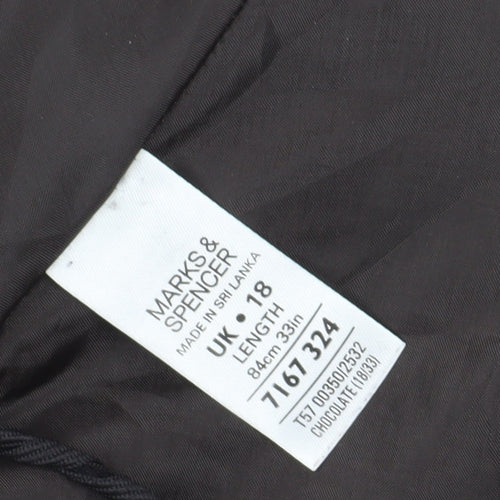 Marks and Spencer Brown A-Line Skirt Size 18