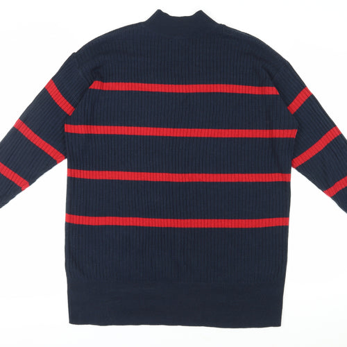 Marks and Spencer Women's Blue Striped Jumper, L