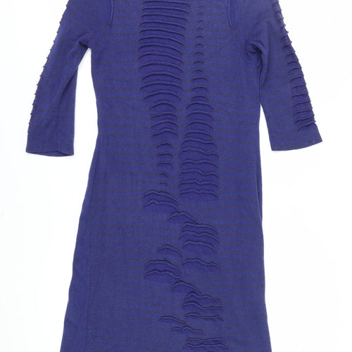 Aldomartins Women's Blue Shift Dress Medium