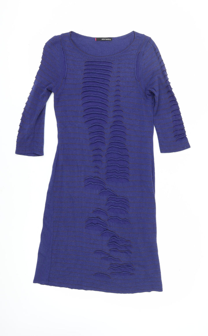 Aldomartins Women's Blue Shift Dress Medium